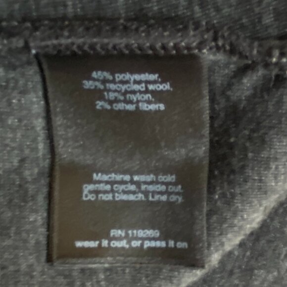 Nau Randygoat Wool Blend Full Zip Jacket Charcoal Gray Shearling Gorpcore Ski-L - Picture 13 of 14